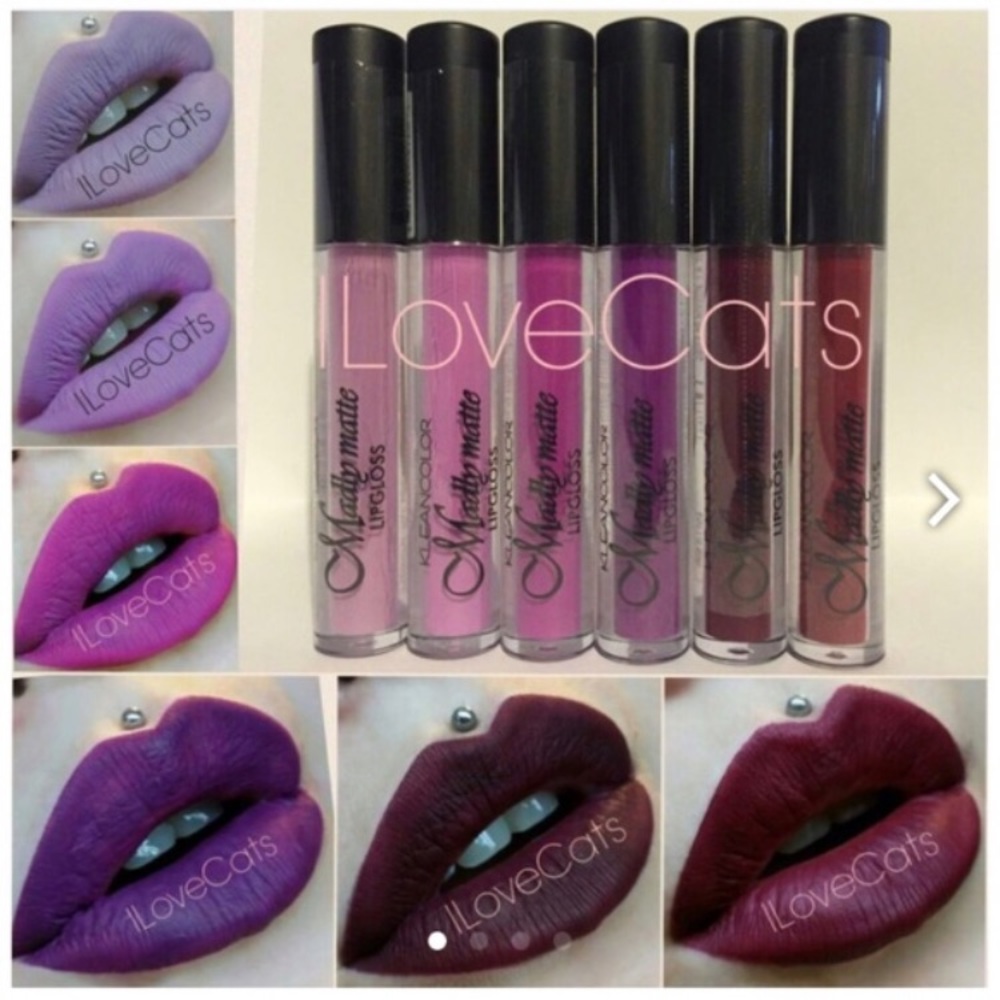 KleanColor 6PC Madly Matte Lip Gloss Set 1814 New